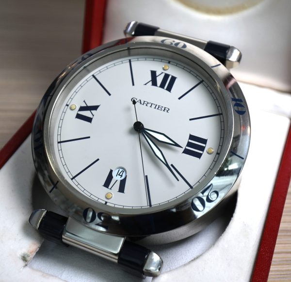 Cartier Pendulette Pasha - Stainless Steel - Quartz - Box