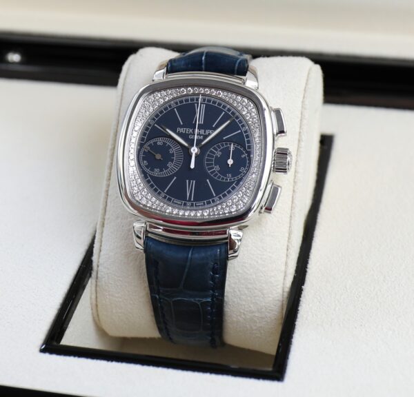 Patek Philippe Ladies Complication - 7071G - White Gold - Blue Dial - Chronograph - New - Full Set - Image 5