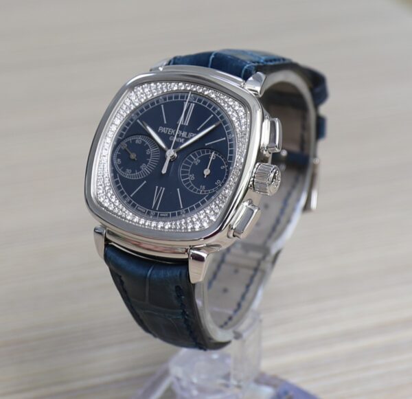 Patek Philippe Ladies Complication - 7071G - White Gold - Blue Dial - Chronograph - New - Full Set - Image 6