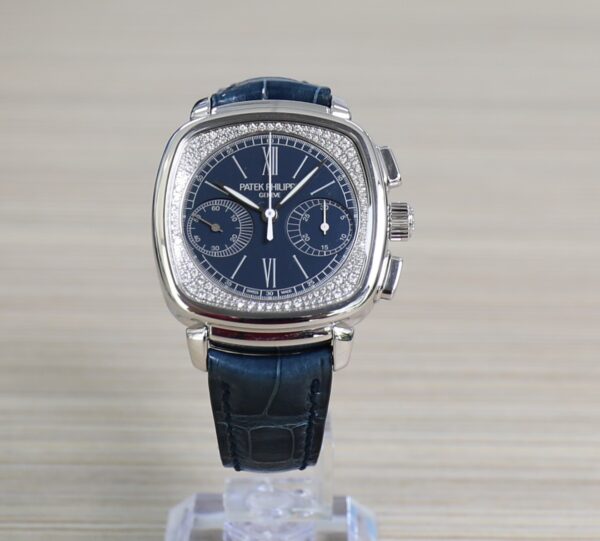 Patek Philippe Ladies Complication - 7071G - White Gold - Blue Dial - Chronograph - New - Full Set - Image 7