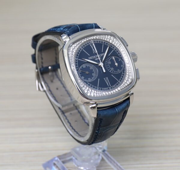 Patek Philippe Ladies Complication - 7071G - White Gold - Blue Dial - Chronograph - New - Full Set - Image 9