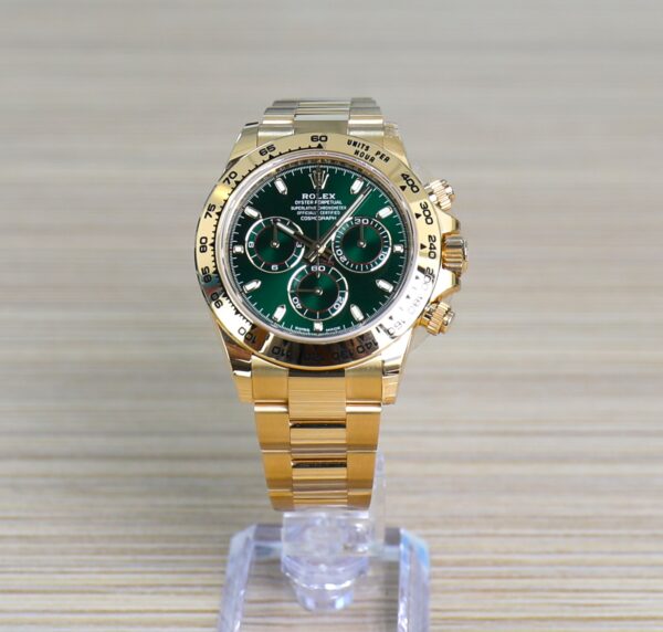 Rolex Cosmograph Daytona - Anniversary - John Mayer 18K Yellow Gold - Green dial - New - Full Set - Image 7