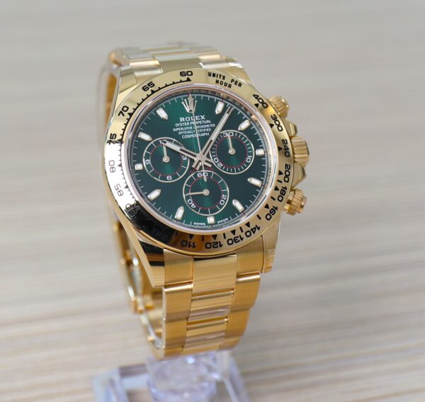 Rolex Cosmograph Daytona - Anniversary - John Mayer 18K Yellow Gold - Green dial - New - Full Set - Image 8