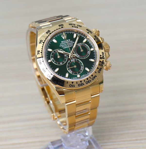 Rolex Cosmograph Daytona - Anniversary - John Mayer 18K Yellow Gold - Green dial - New - Full Set - Image 9