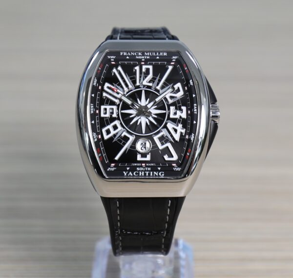 Franck Muller Vanguard Yachting - 41mm - Black Dial - Leather Strap - Unworn - Full Set - Image 7