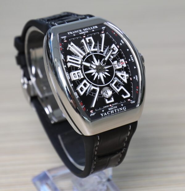 Franck Muller Vanguard Yachting - 41mm - Black Dial - Leather Strap - Unworn - Full Set - Image 9